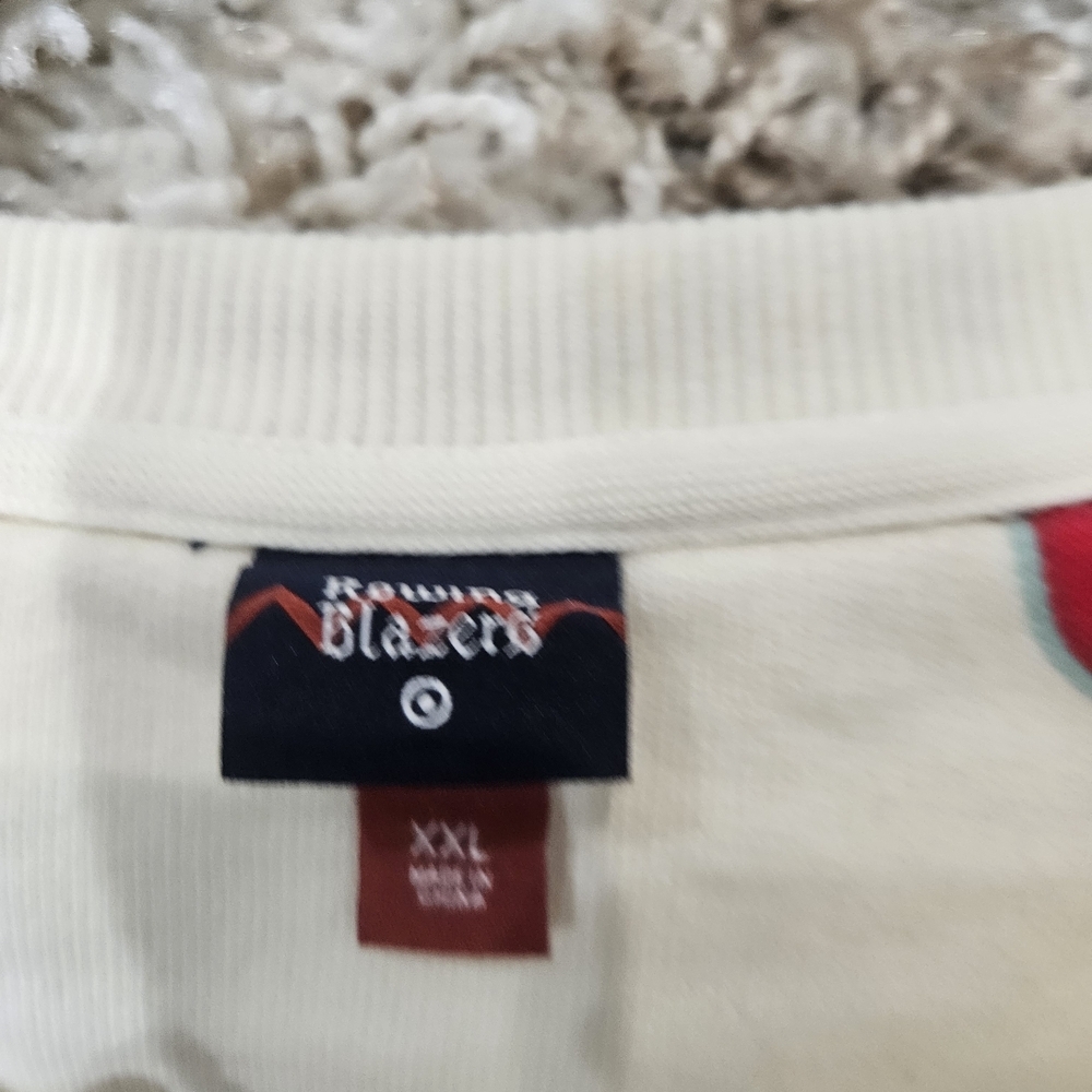 Rowing Blazers Cream Sweatshirt with Small Multicolor Accents